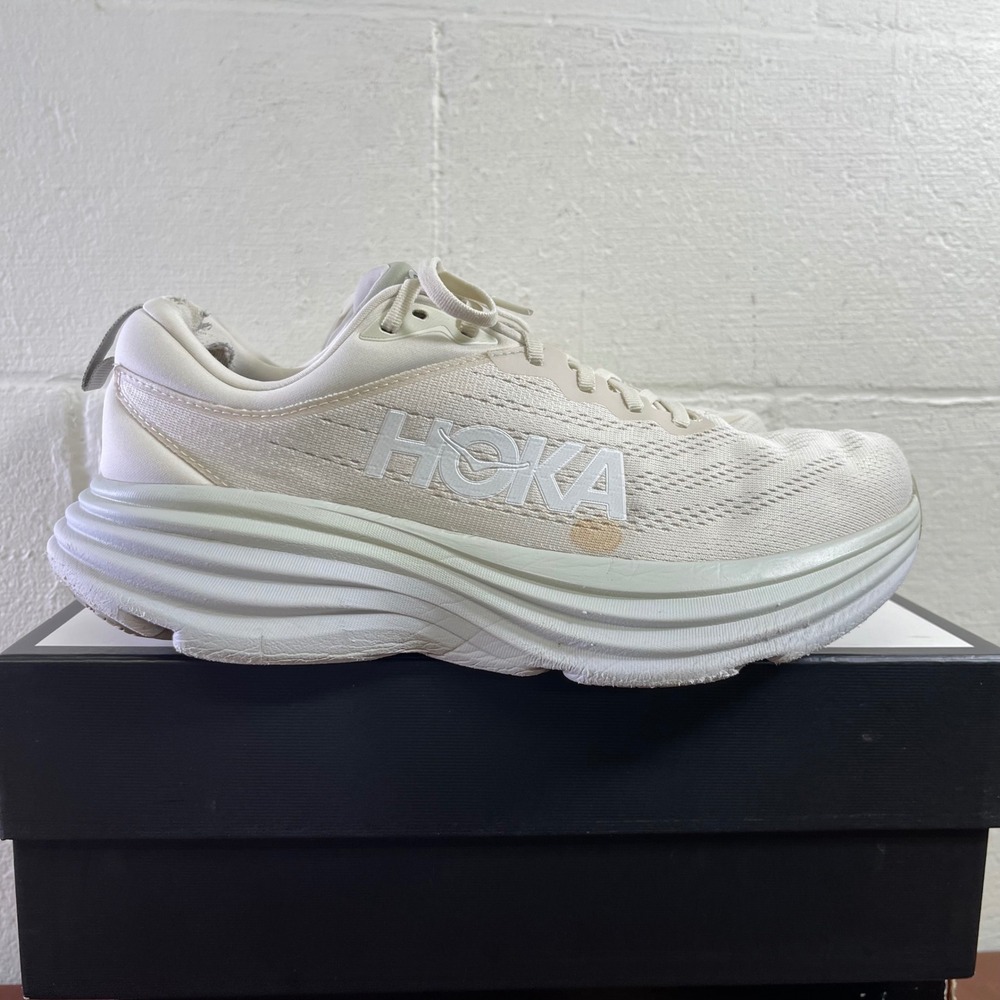 Hoka One One Bondi‎ 8 1127953 OKB Oatmilk Barley Running Shoes Men's 11.5 2E